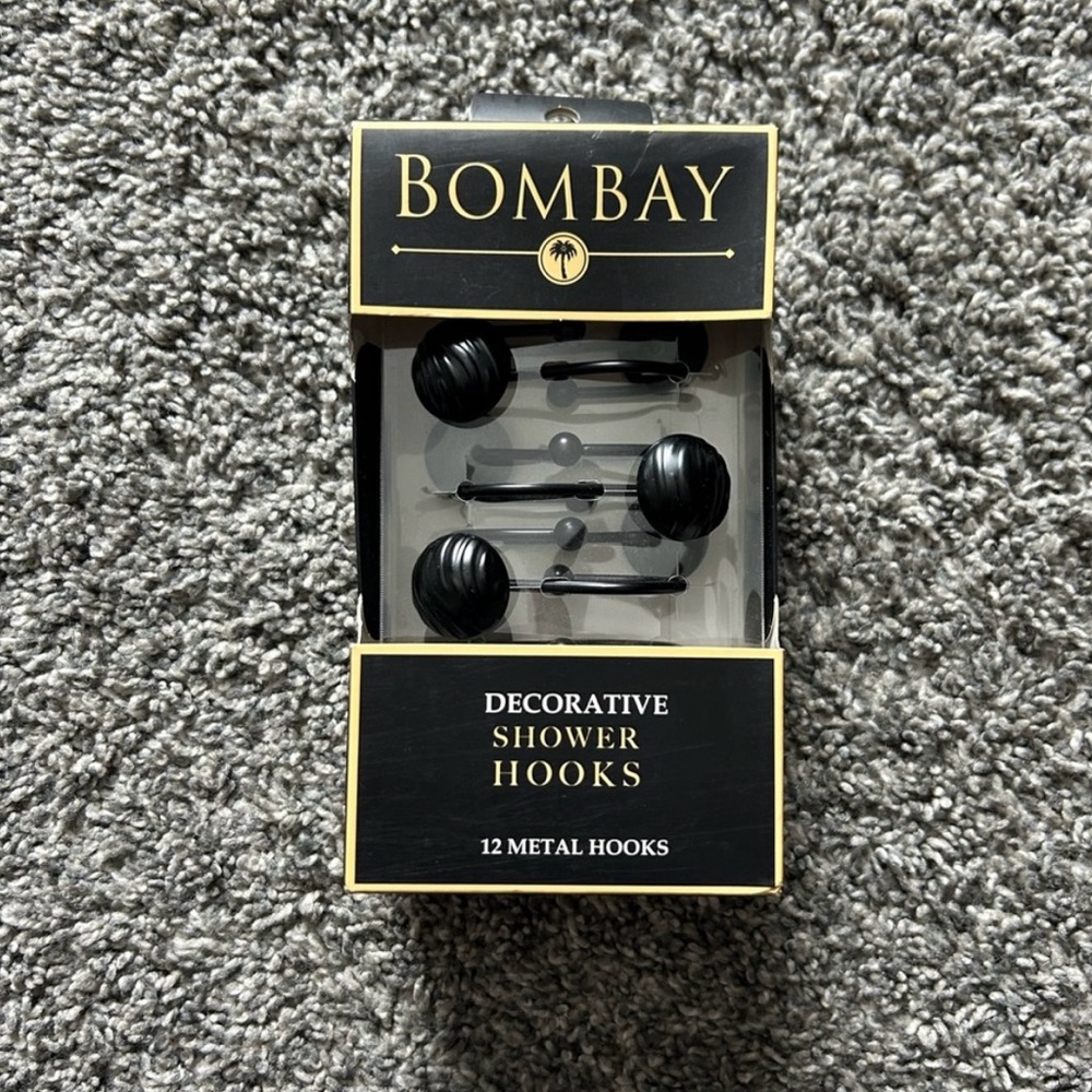 Bombay Black Metal Shower Hooks